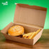 250x Bio Burger-Box Klappdeckel 22 x 12 x 8,5 cm Take-away Food Box - Burger - buongiusti AG - personalisiert ab 100 Stück