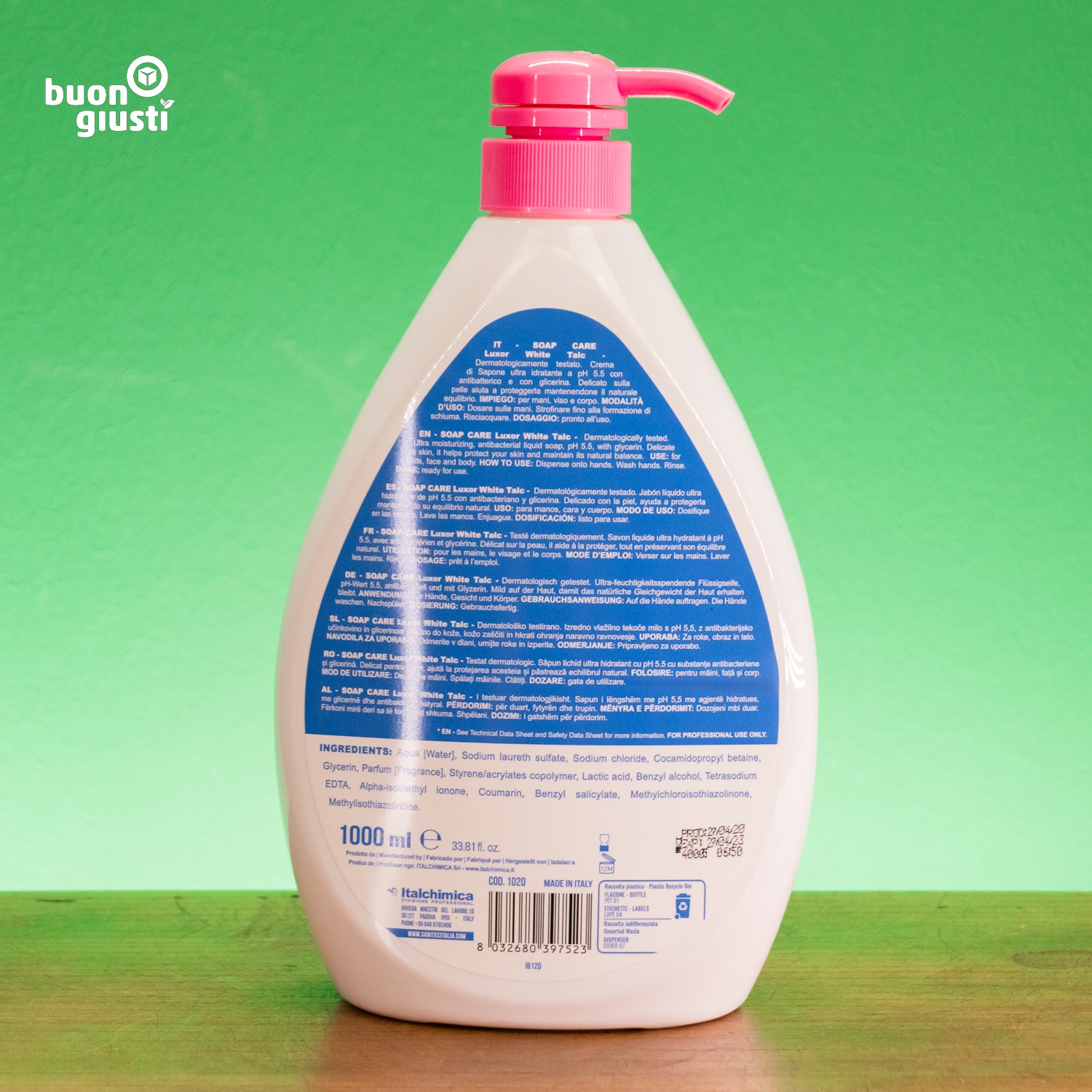 Handwaschseife Seifencreme "Crema di sapone Luxor" 1000 ml SANITEC - Reinigungsmittel - buongiusti AG - personalisiert ab 100 Stück